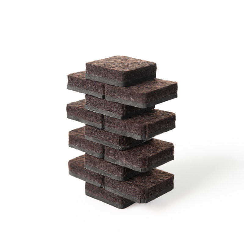 Super Sliders X Gorilla Glue 1" Square Felt Pads For Hardwood, Beige